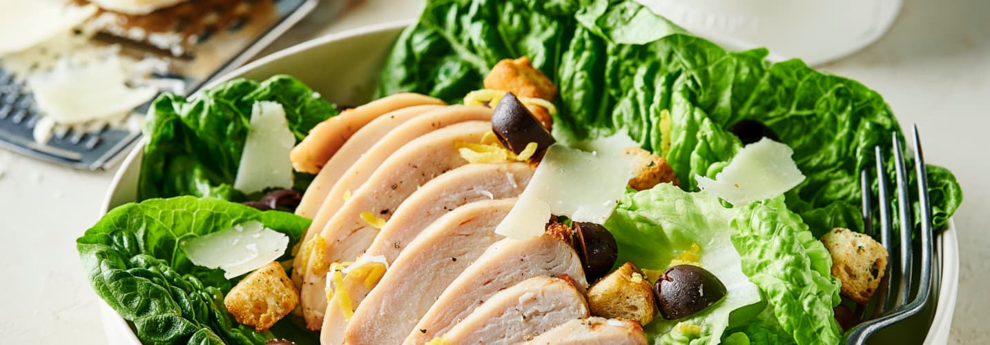 Caesar salad med stegt kylling