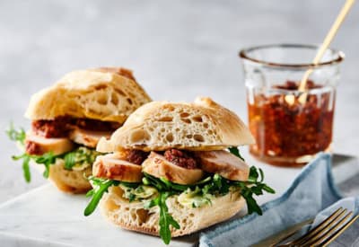 Ciabatta Sandwich med Stegt Brystfilet