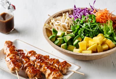 Teriyakispyd med mangosalat