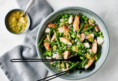 Boennesalat med BBQ Inderfilet