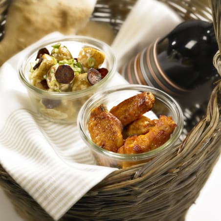 Hot Wings med kartoffelsalat