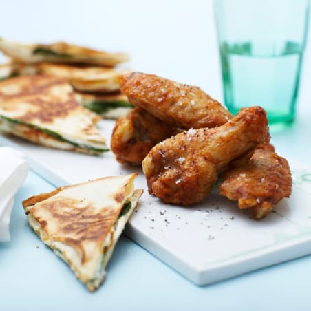 Hot wings med tortillas