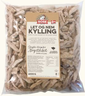 Stegte strimler af brystfilet