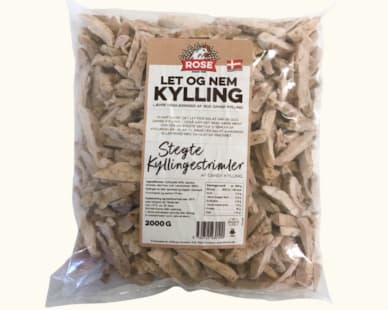 Stegte strimler af lårfilet